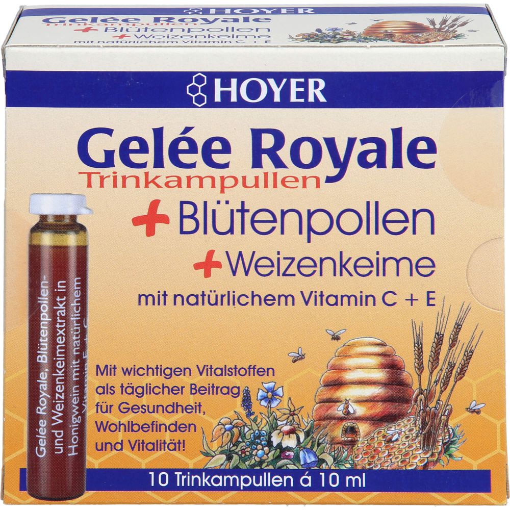 HOYER Gelee Royale+Blütenpollen+Weizenk.Trinkamp.