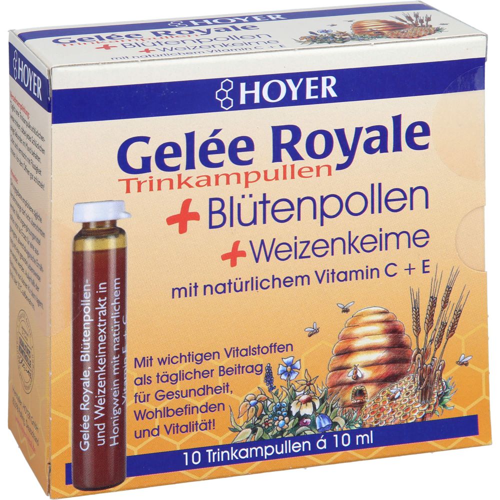 HOYER Gelee Royale+Blütenpollen+Weizenk.Trinkamp.