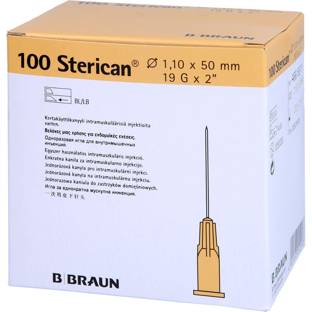 STERICAN Kanülen 19 Gx2 1,1x50 mm