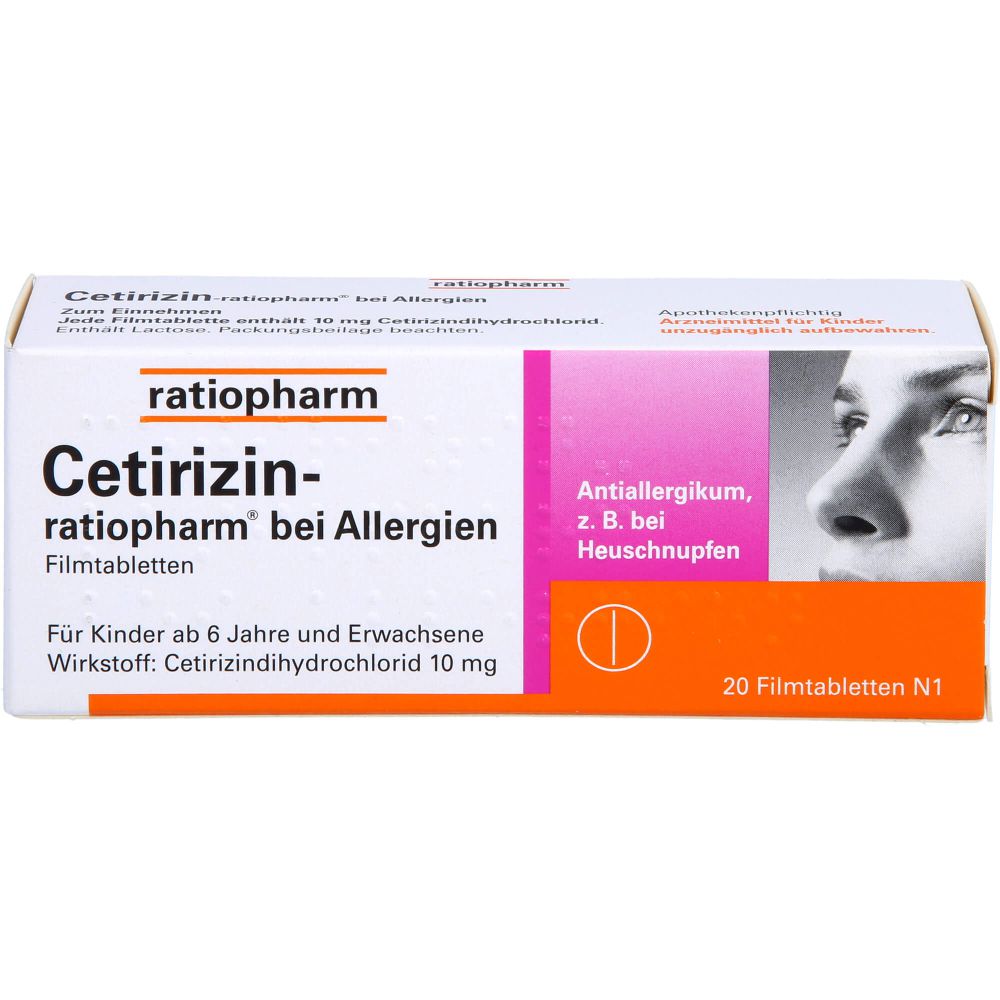 CETIRIZIN-ratiopharm bei Allergien 10 mg Filmtabl.