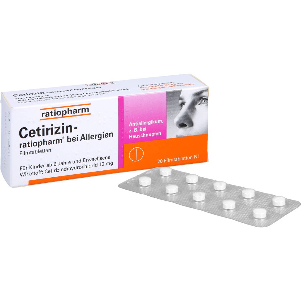 CETIRIZIN-ratiopharm bei Allergien 10 mg Filmtabl.