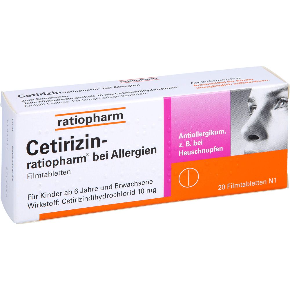 Cetirizin-ratiopharm bei Allergien 10 mg Filmtabl. 20 St
