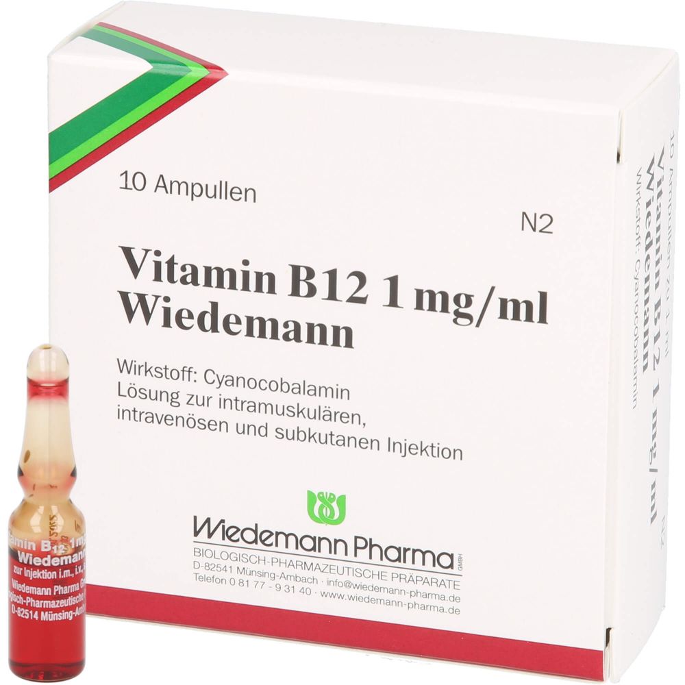 VITAMIN B12 WIEDEMANN 1 mg/ml Injektionslsg.Amp.