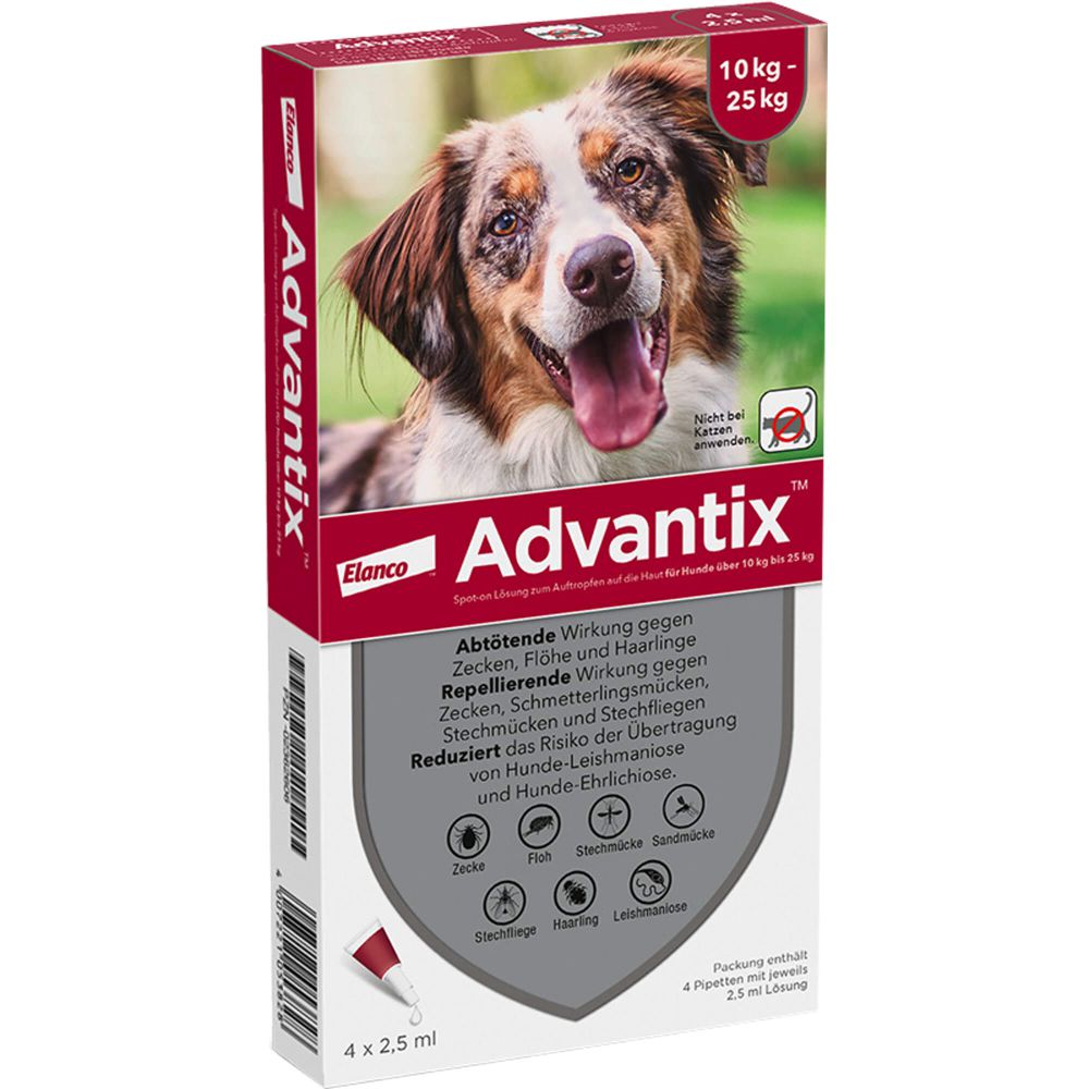 Advantix Spot-on Lsg.z.Auftr.a.d.H.f.Hund 10-25 kg 4 St