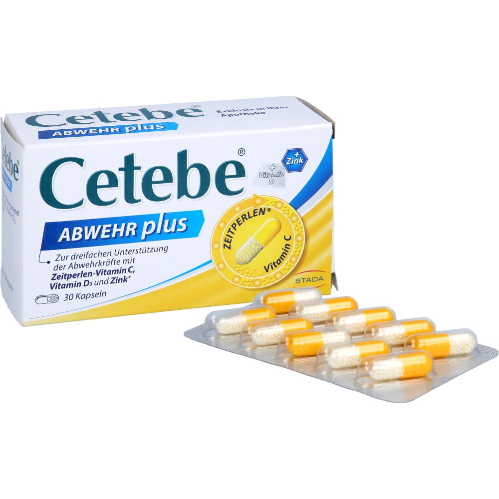 CETEBE ABWEHR plus Vitamin C+Vitamin D3+Zink Kaps.