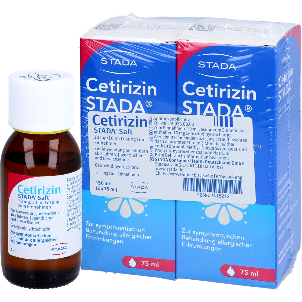 CETIRIZIN STADA Saft 10 mg/10 ml