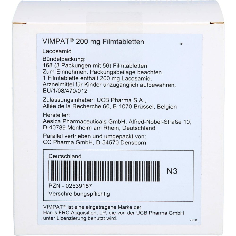 VIMPAT 200 mg Filmtabletten
