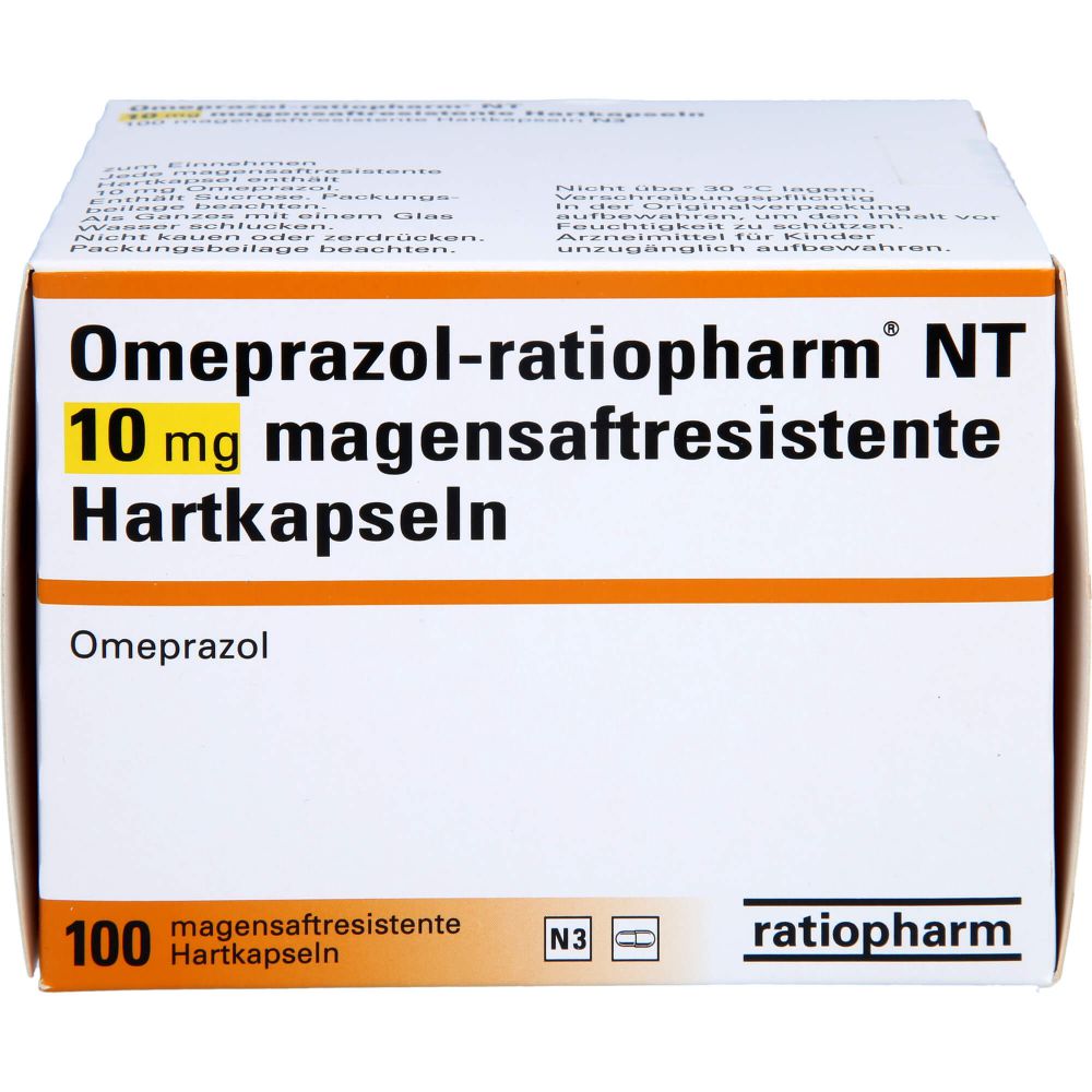 OMEPRAZOL-ratiopharm NT 10 mg magensaftr.Hartkaps.