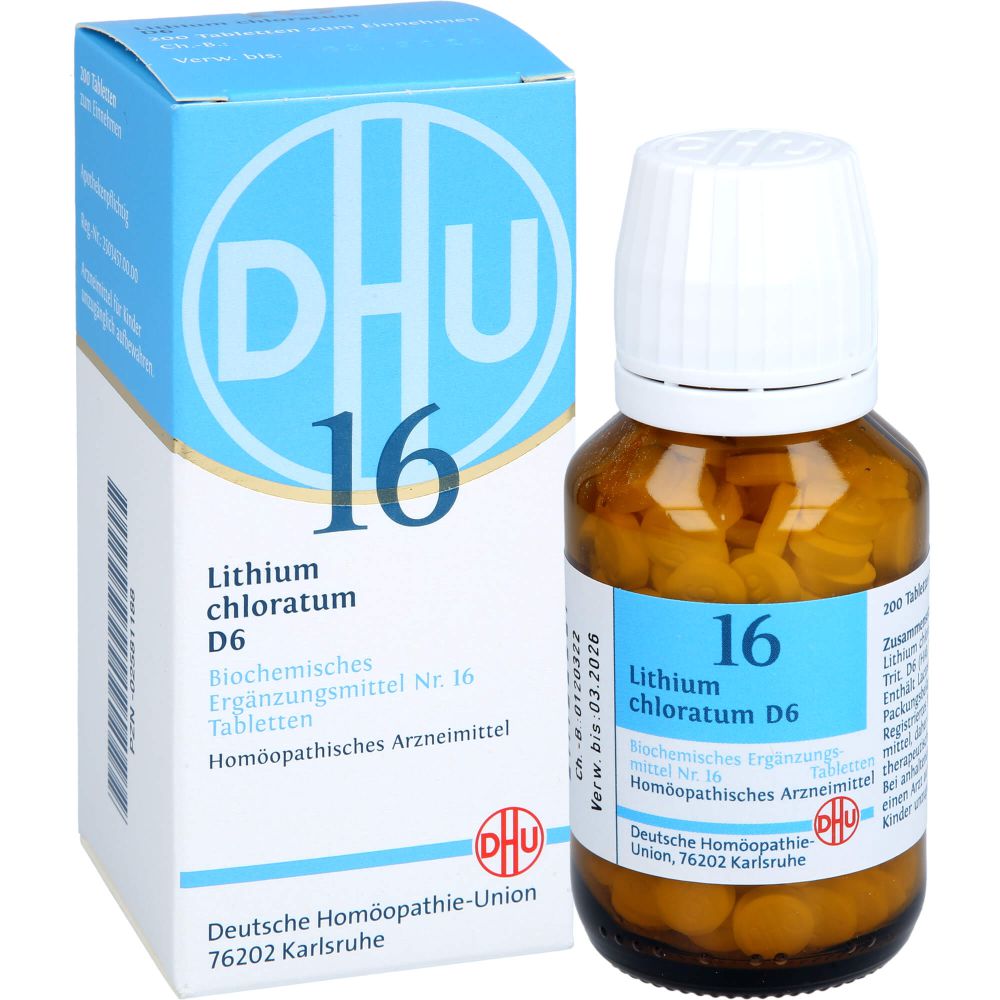 BIOCHEMIE DHU 16 Lithium chloratum D 6 Tabletten