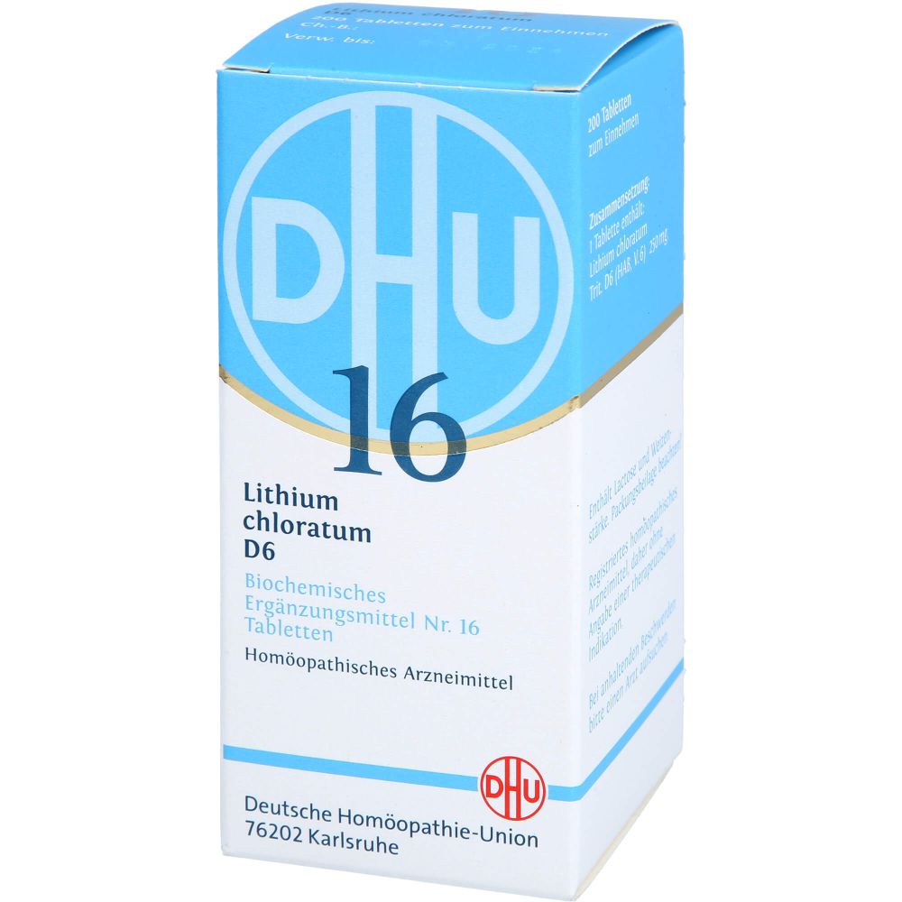 BIOCHEMIE DHU 16 Lithium chloratum D 6 Tabletten