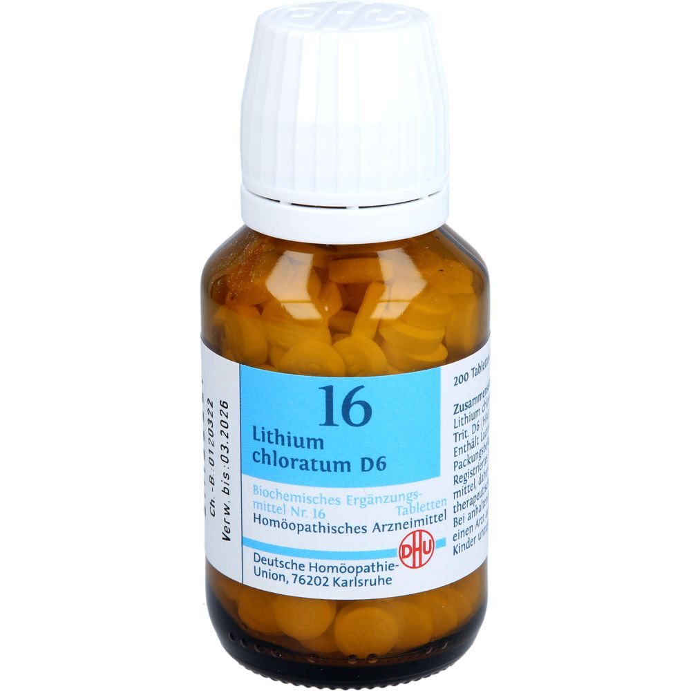 BIOCHEMIE DHU 16 Lithium chloratum D 6 Tabletten