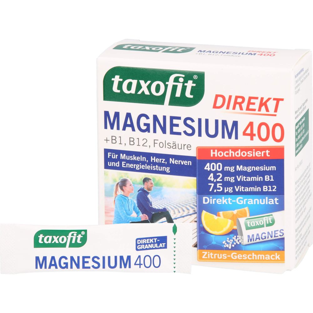 TAXOFIT Magnesium 400+B1+B6+B12+Folsäure 800 Gran.