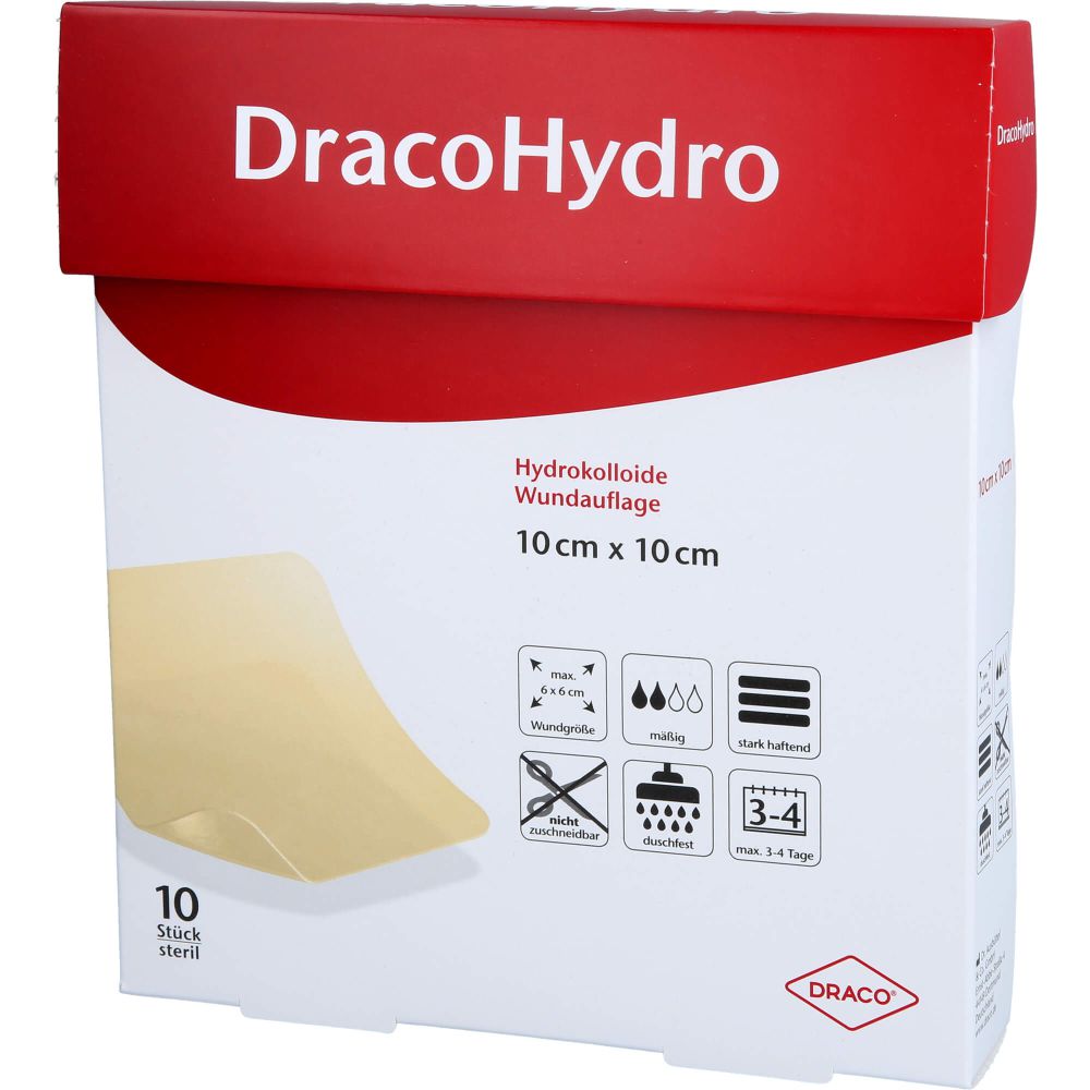 Dracohydro Hydrokoll.Wundauflage 10x10 cm 10 St
