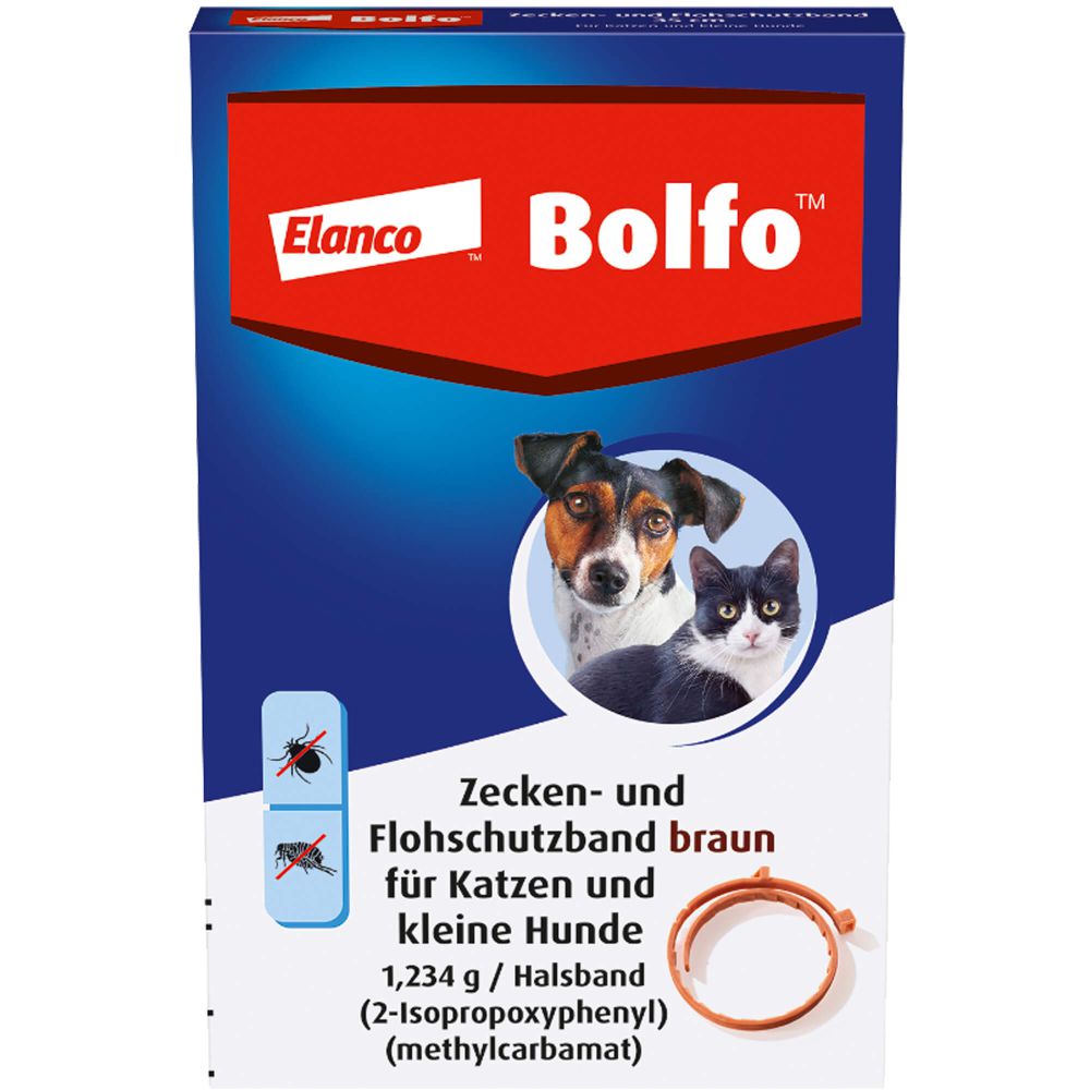 BOLFO Flohschutzband braun f.kleine Hunde/Katzen