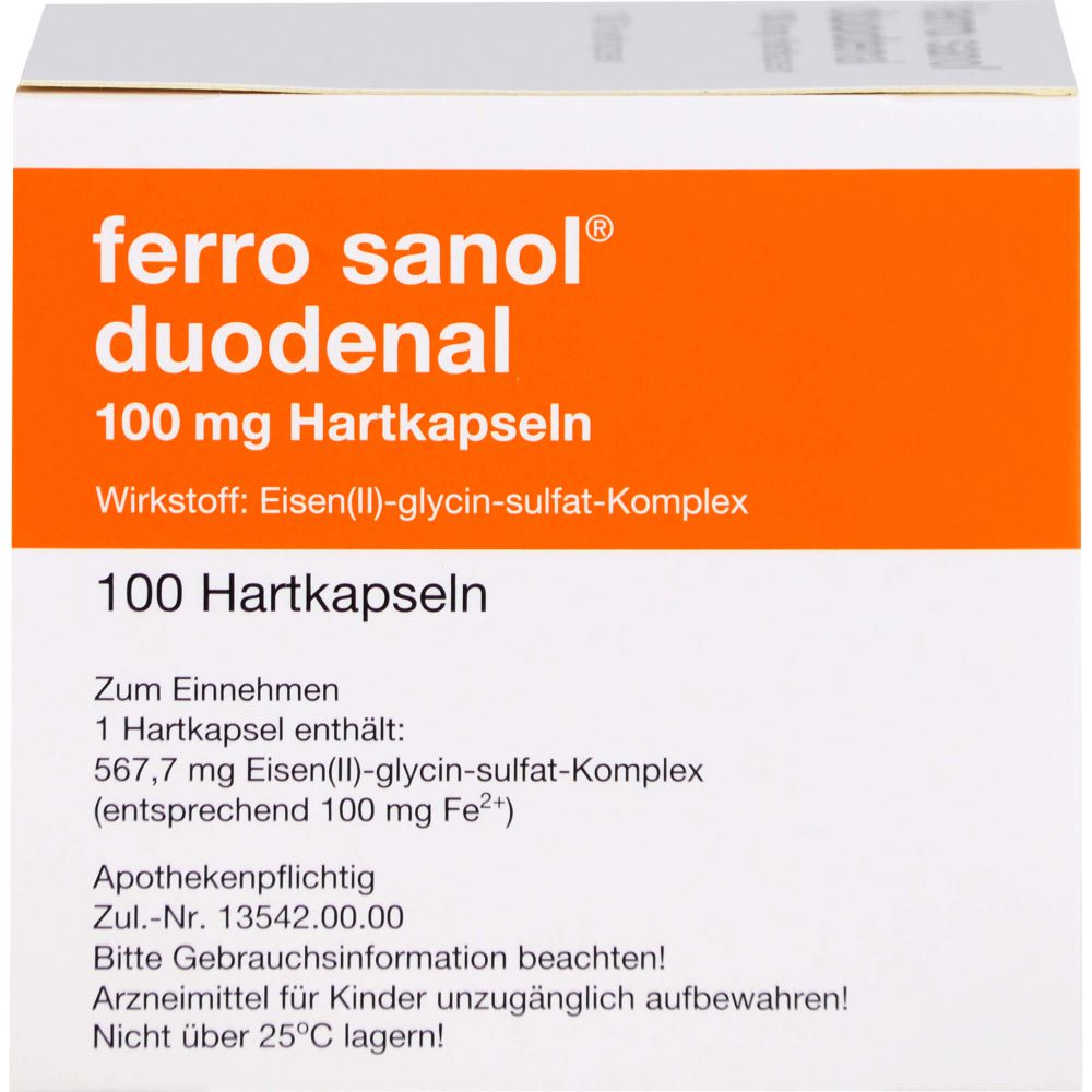 Ferro Sanol duodenal Hartkaps.m.msr.überz.Pell. 100 St