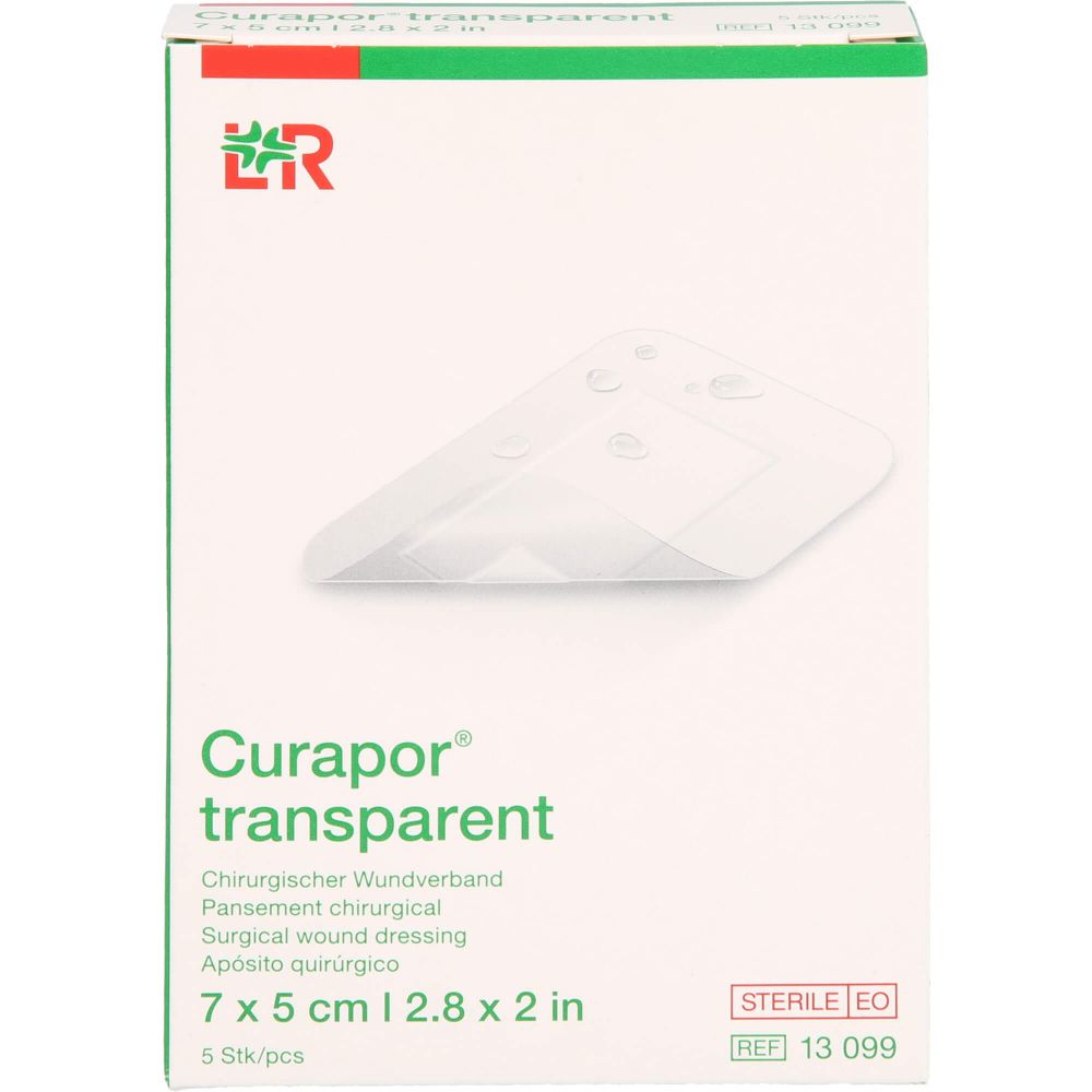CURAPOR Wundverband steril transparent 5x7 cm