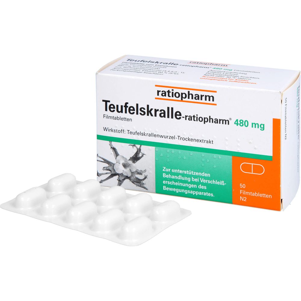 Teufelskralle-Ratiopharm Filmtabletten 50 St 50 St