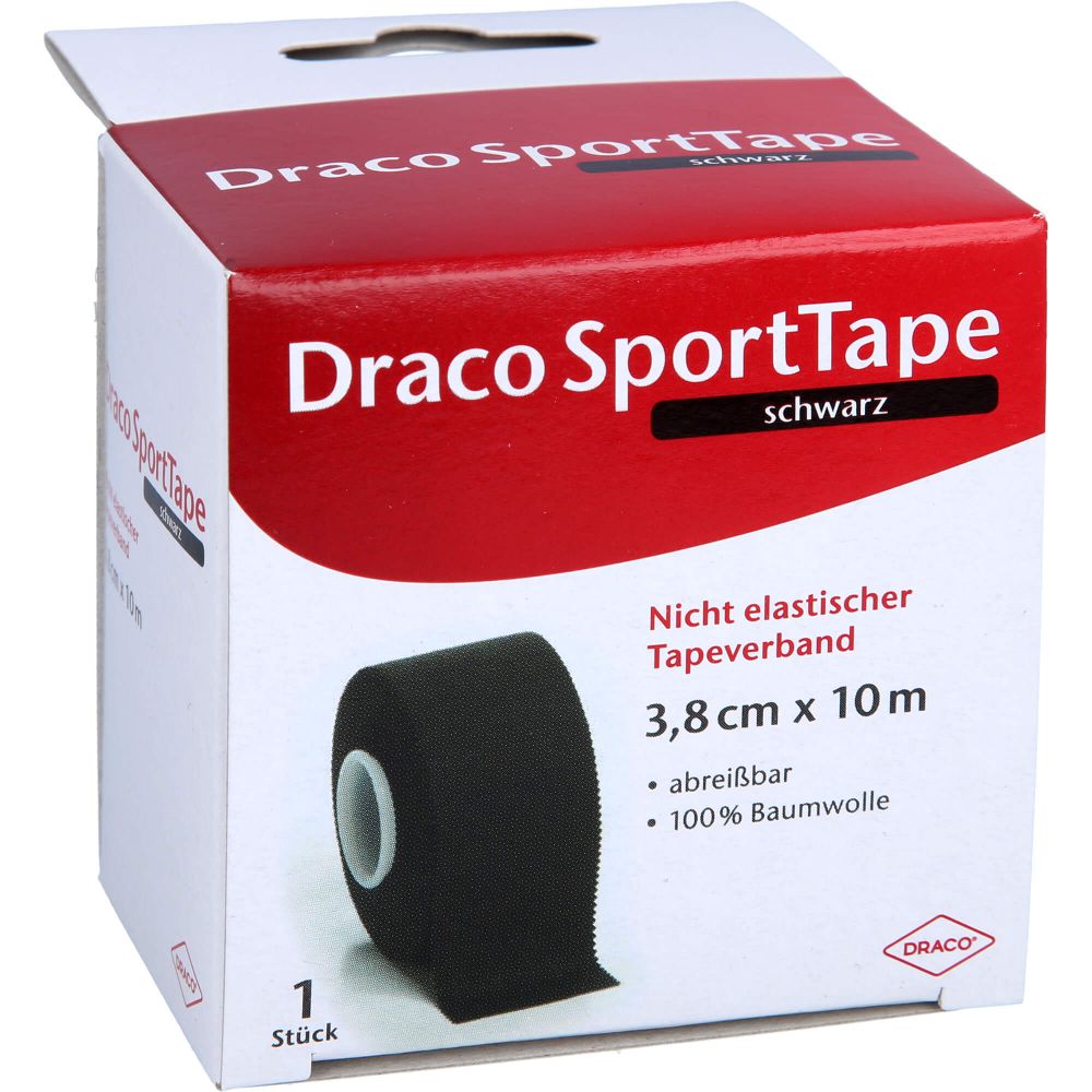 DRACO TAPEVERBAND 3,8 cmx10 m schwarz