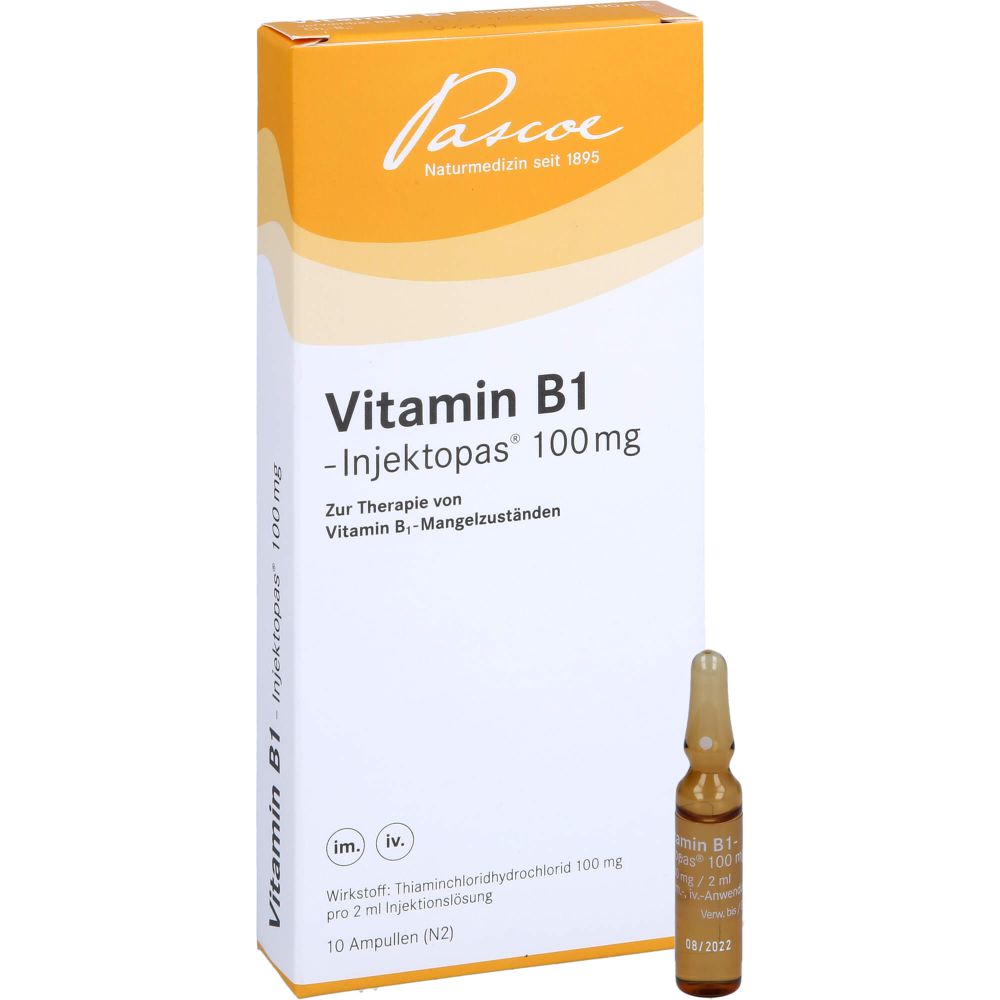Vitamin B1 Injektopas 100 mg Injektionslösung 20 ml