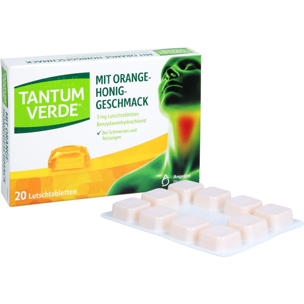 TANTUM VERDE 3 mg Lutschtabl.m.Orange-Honiggeschm.