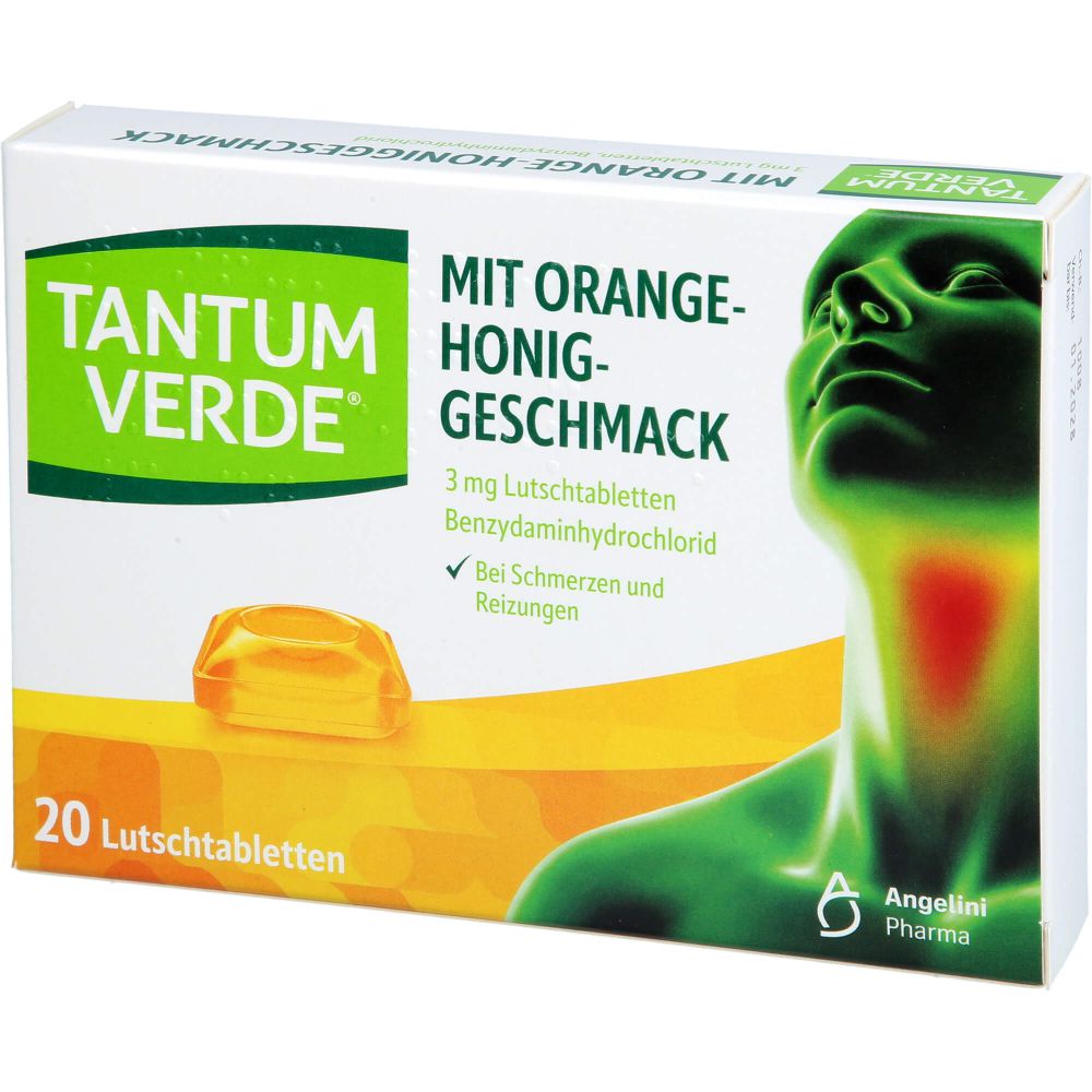 TANTUM VERDE 3 mg Lutschtabl.m.Orange-Honiggeschm.