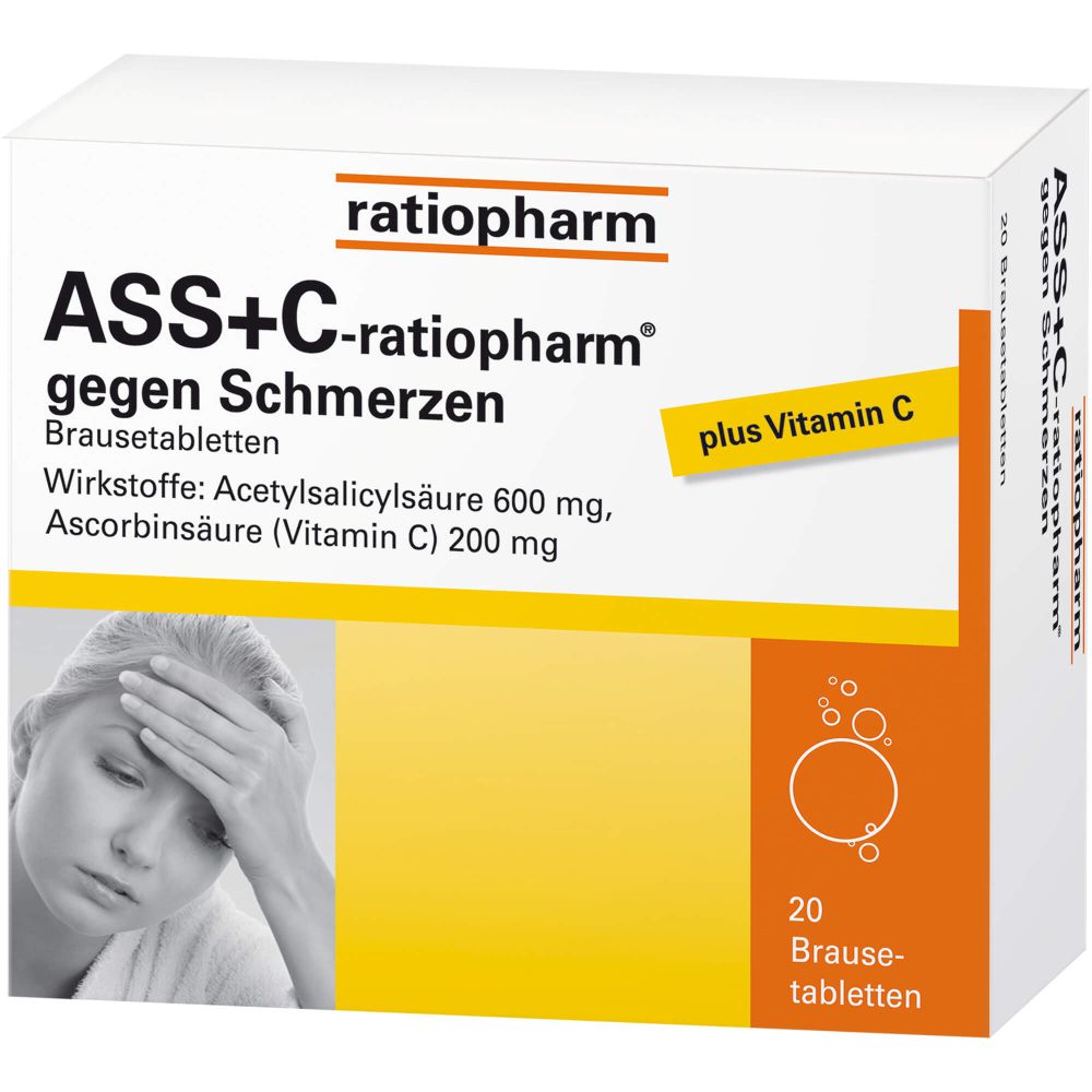 ASS + C-ratiopharm gegen Schmerzen Brausetabletten