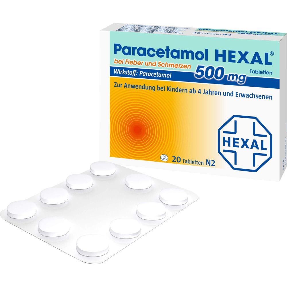 PARACETAMOL 500 mg HEXAL b.Fieber u.Schmerzen Tab.