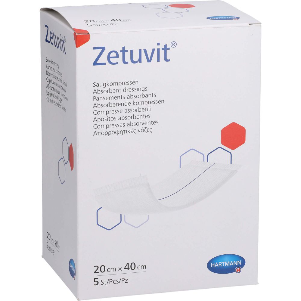 ZETUVIT Saugkompressen steril 20x40 cm