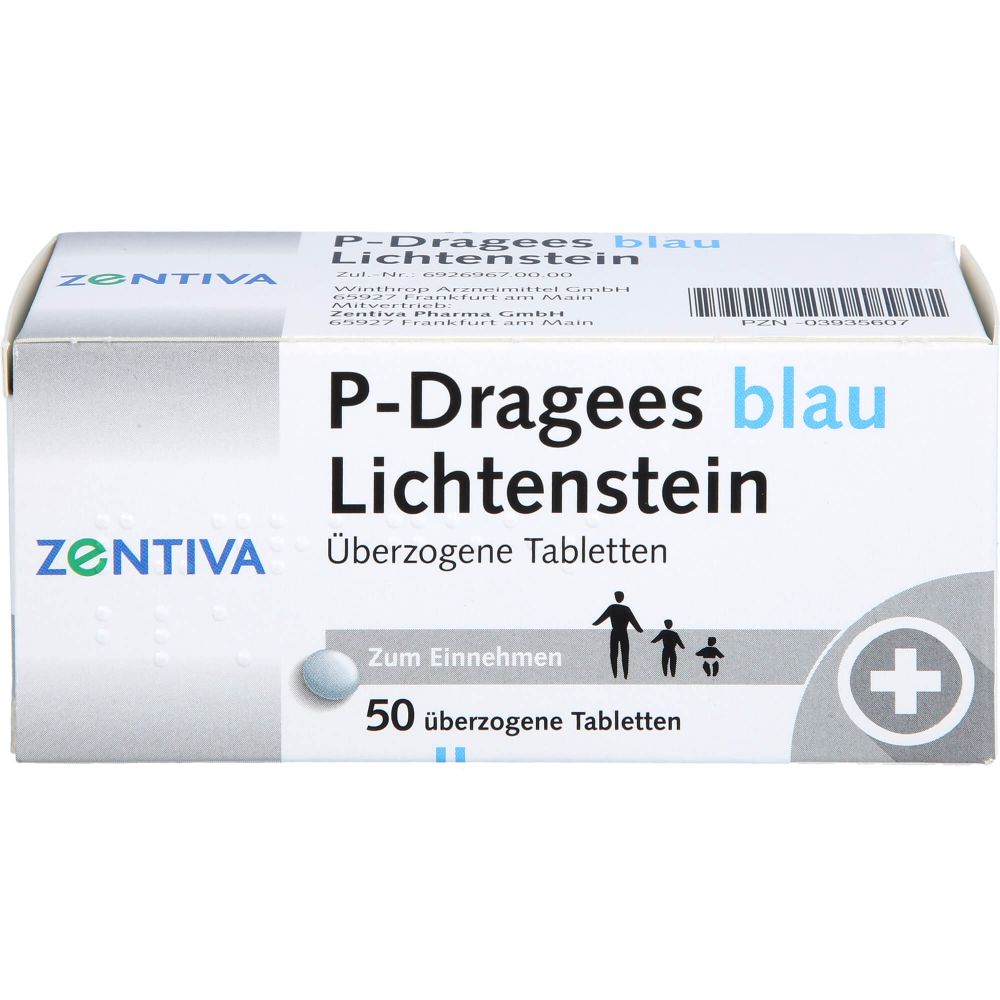 P Dragees blau 50 St