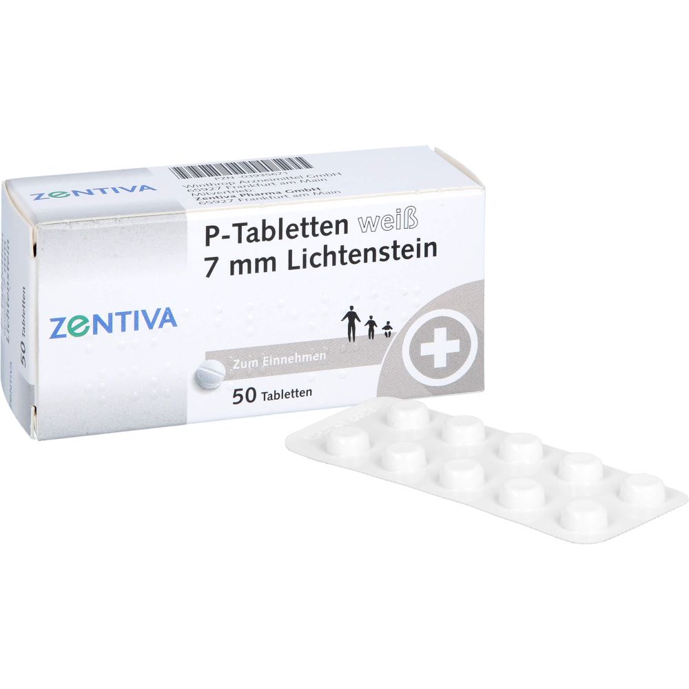 P TABLETTEN weiß 7 mm Teilk.