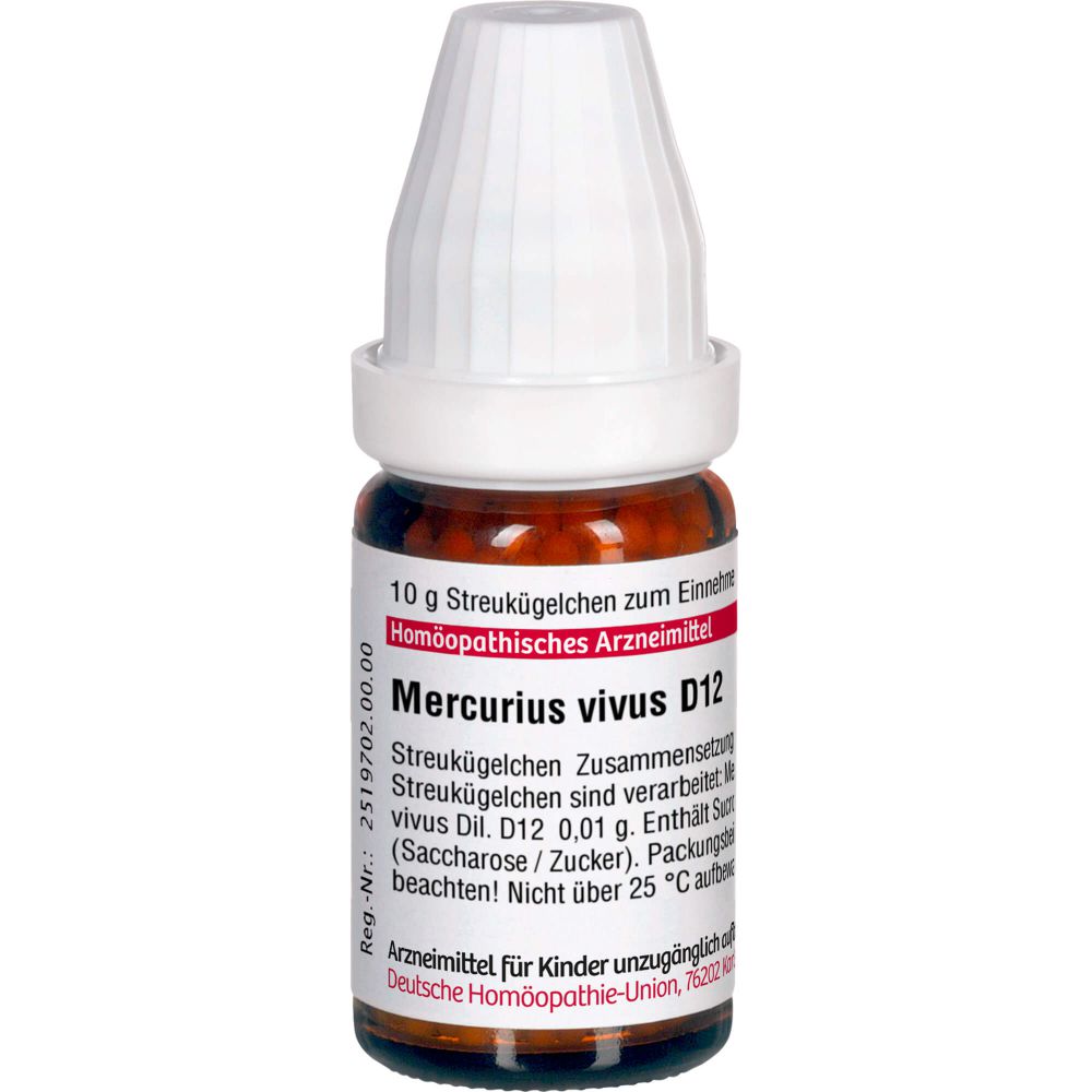 Mercurius Vivus D 12 Globuli 10 g 10 g