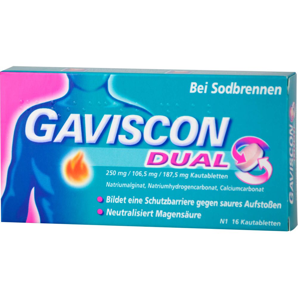 GAVISCON Dual 250mg/106,5mg/187,5mg Kautabletten