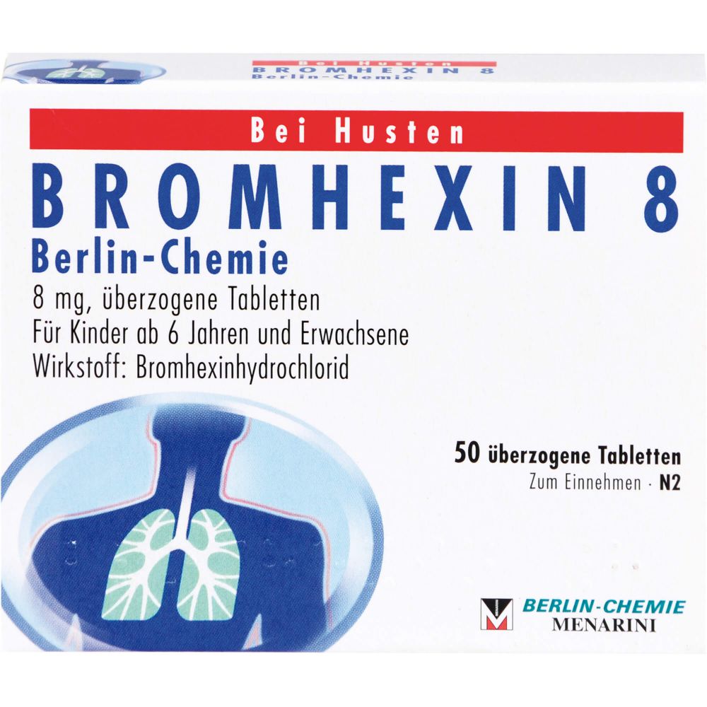 BROMHEXIN 8 Berlin Chemie tablete filmate