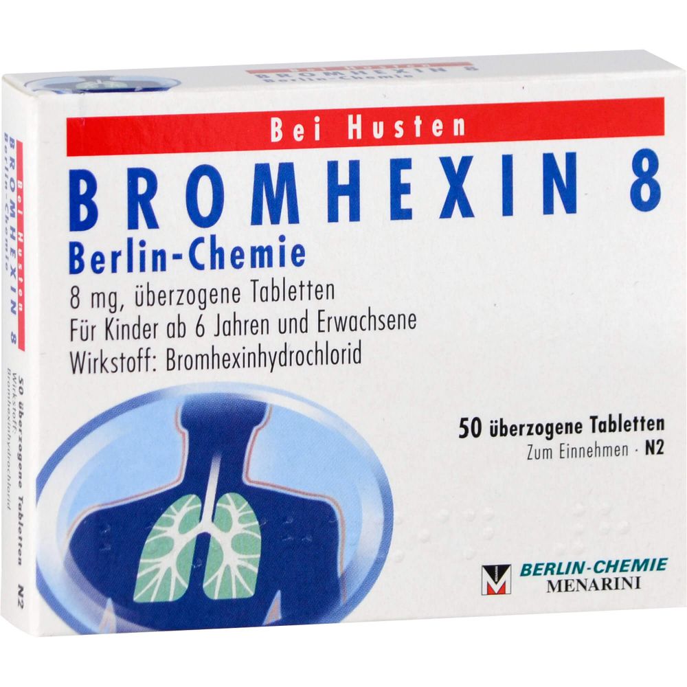 BROMHEXIN 8 Berlin Chemie tablete filmate