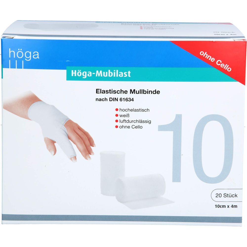 HÖGA-MUBILAST Fixierbinde 10 cmx4 m o.Cellophan