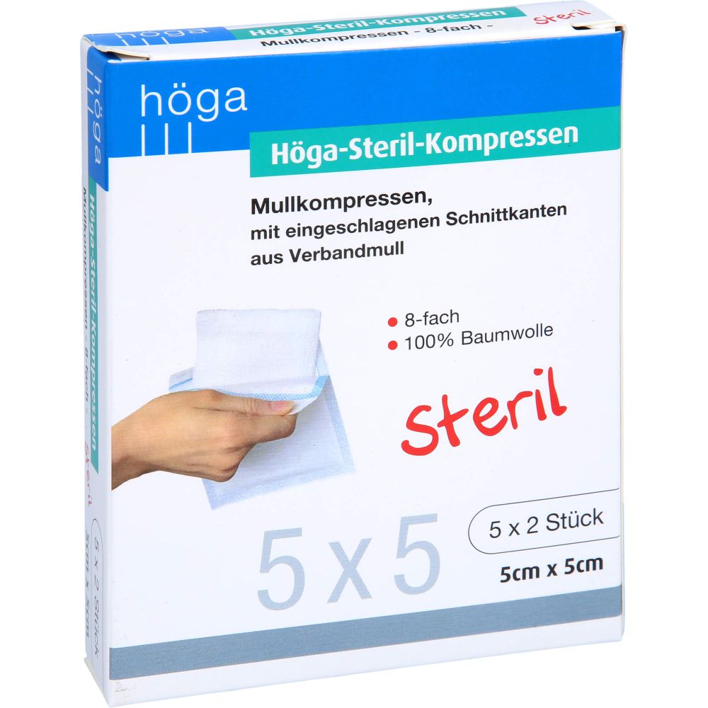 HÖGA-KOMPRESSEN 5x5 cm steril 8fach