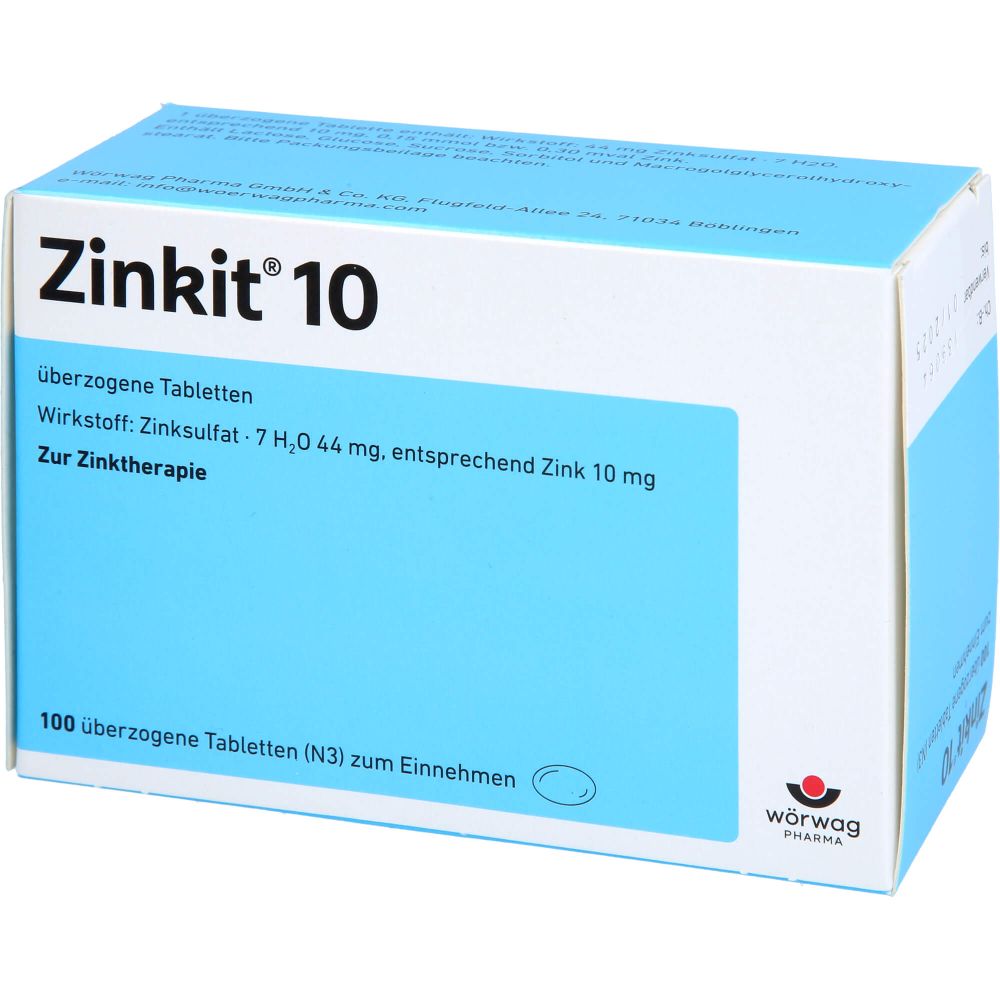 Zinkit 10 überzogene Tabletten 100 St