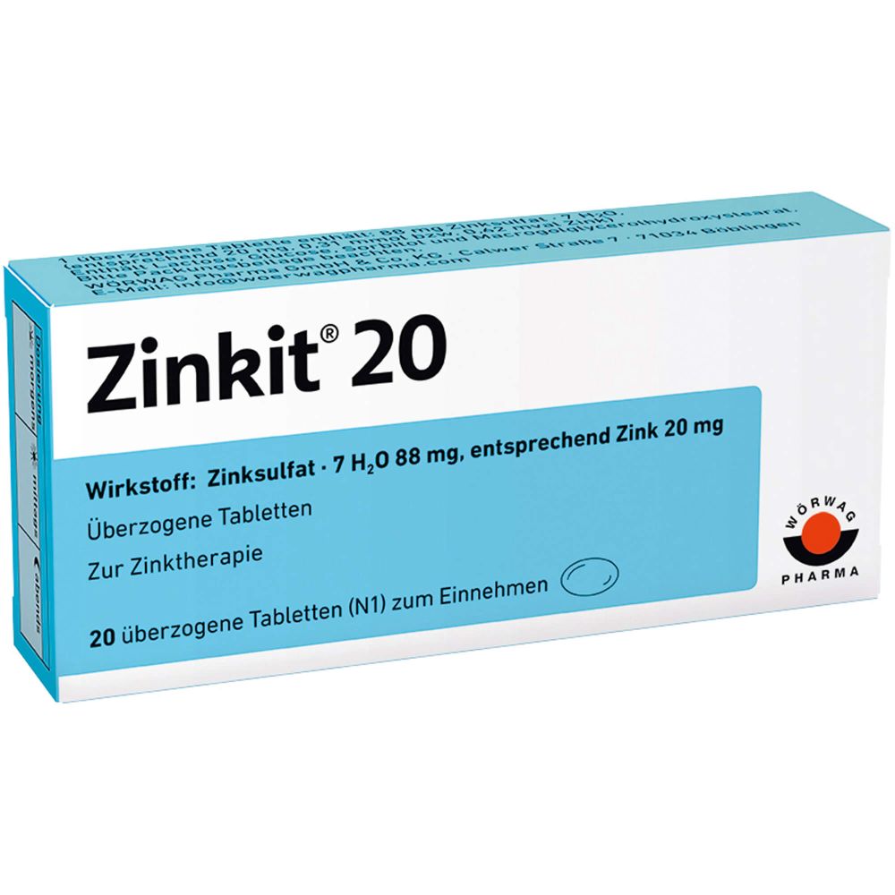 Zinkit 20 überzogene Tabletten 20 St