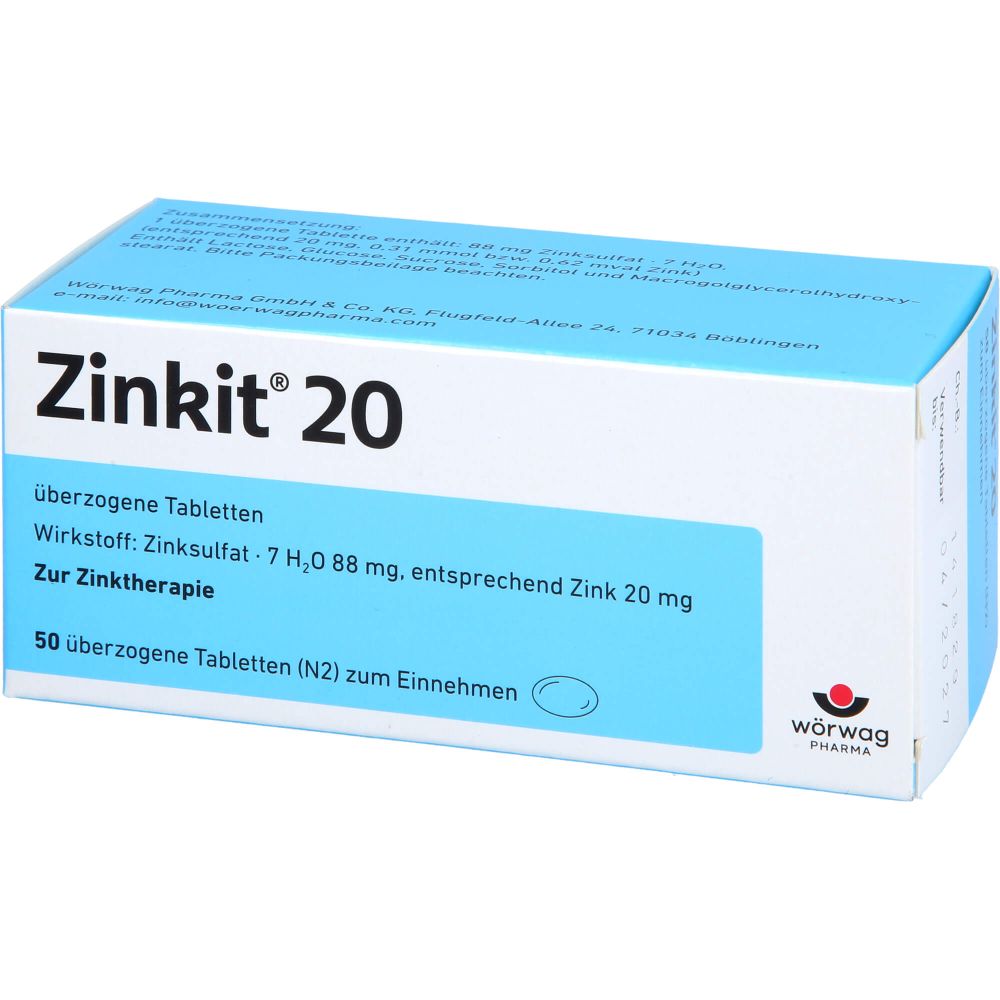 Zinkit 20 überzogene Tabletten 50 St