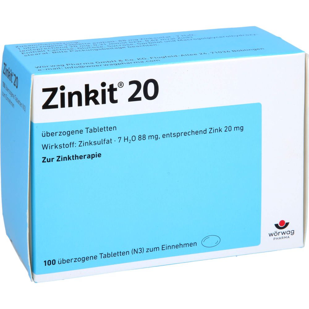 Zinkit 20 überzogene Tabletten 100 St