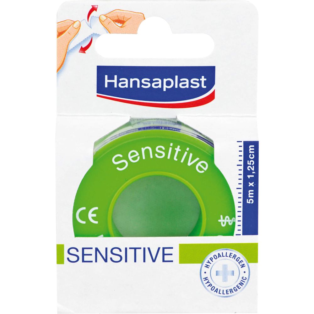 HANSAPLAST Fixierpfl.Sensitive 1,25 cmx5 m