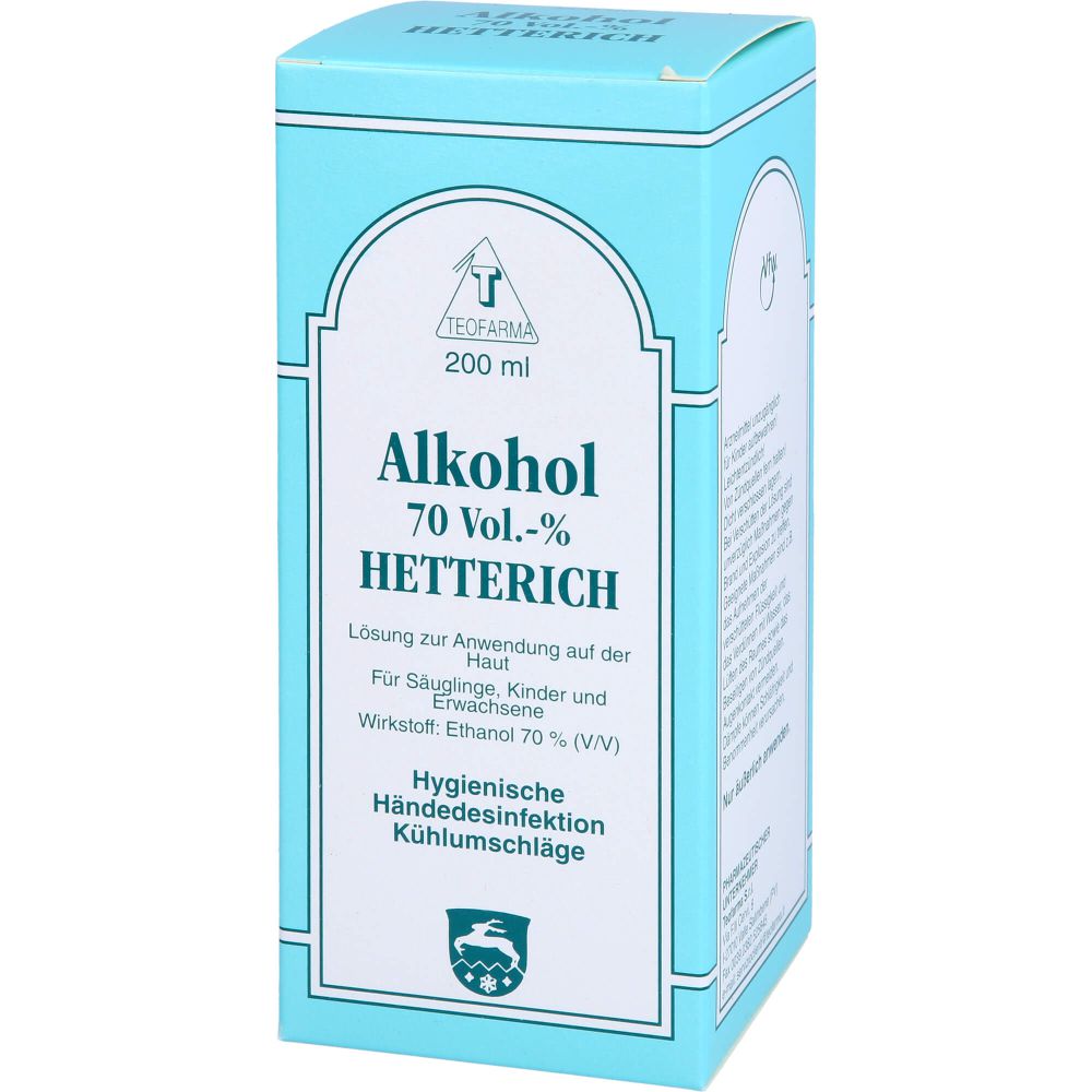 ALKOHOL 70% V/V Hetterich 200 ml - pharmaphant Apotheke