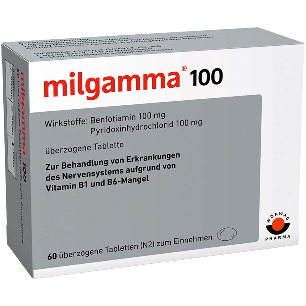Milgamma 100 mg überzogene Tabletten 60 St