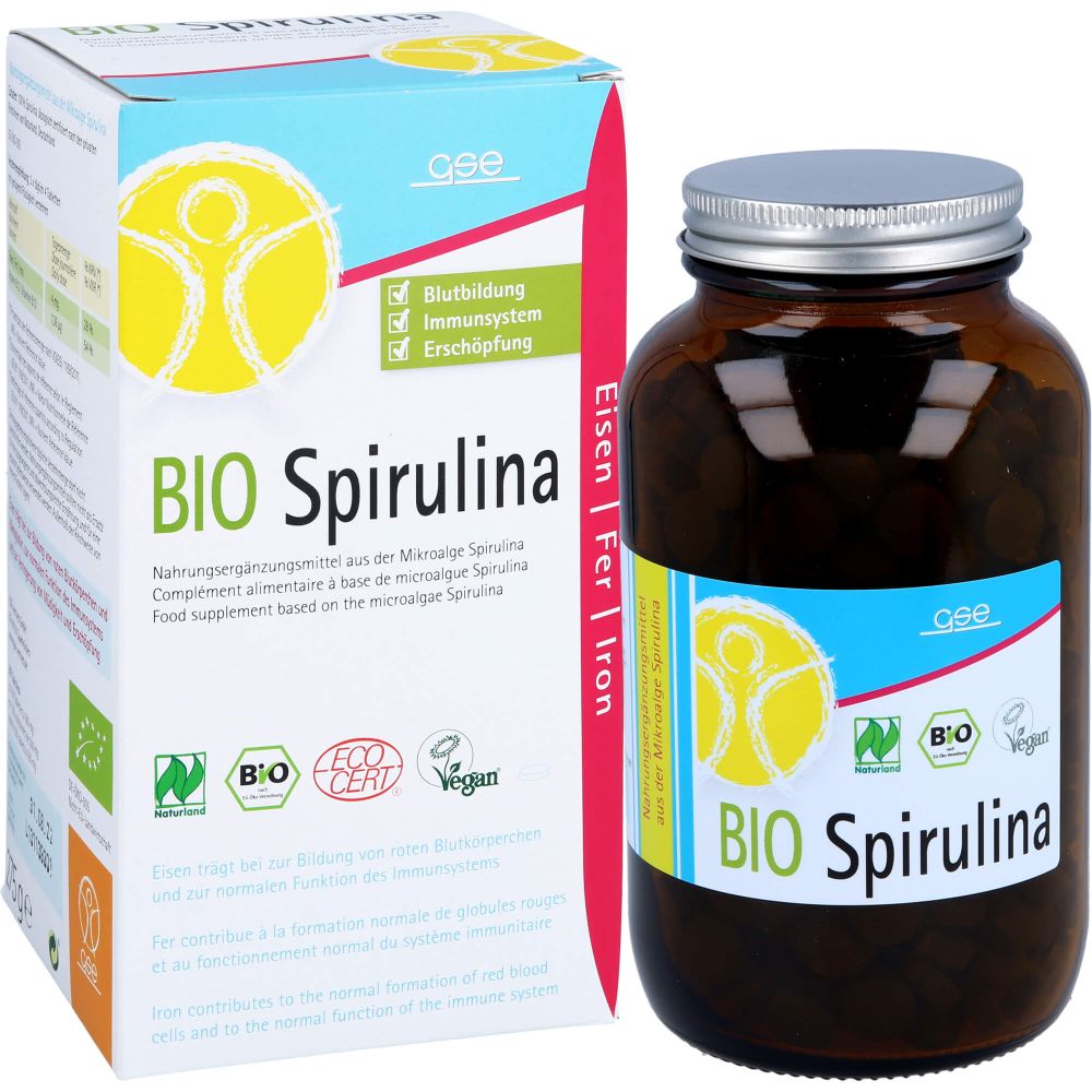 GSE Spirulina 500 mg Bio Naturland Tabletten