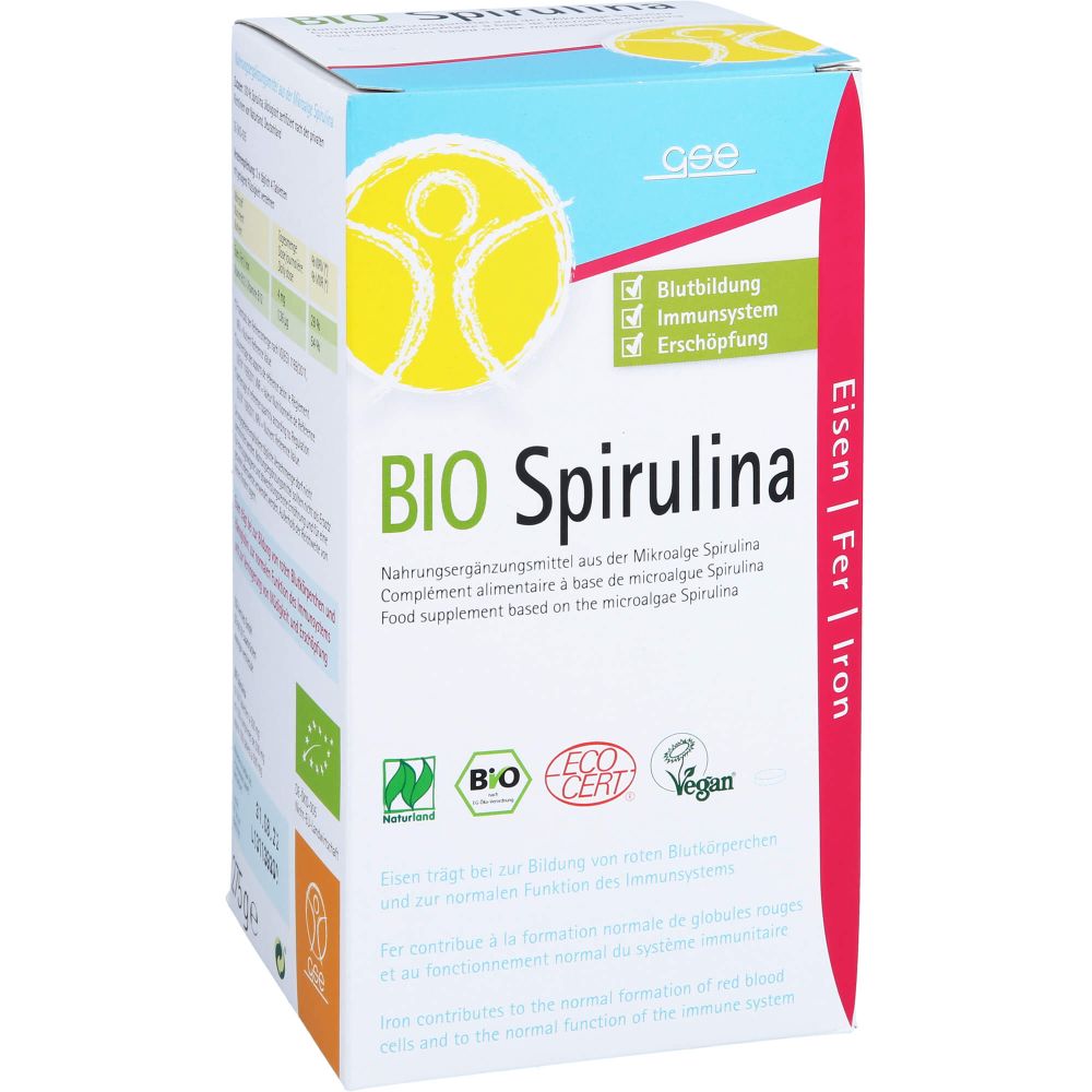 GSE Spirulina 500 mg Bio Naturland Tabletten