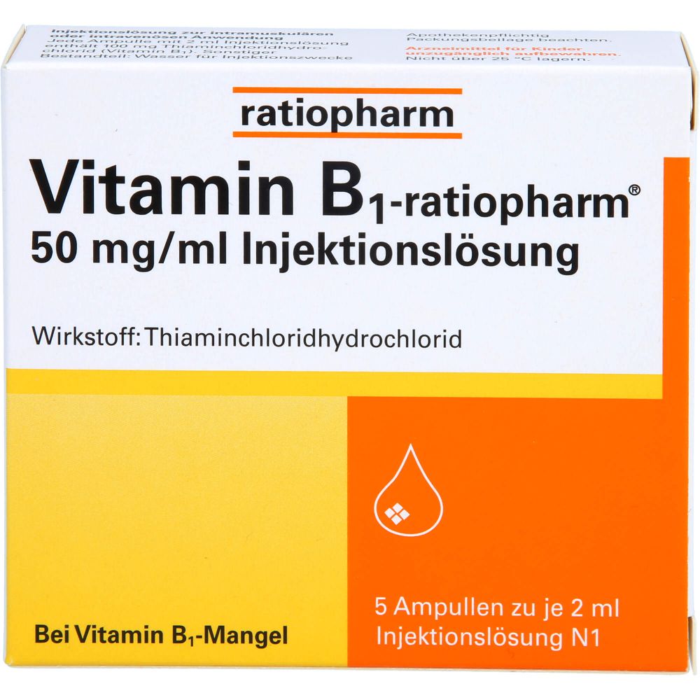 Vitamin B1-Ratiopharm 50 mg/ml Inj.Lsg.Ampullen 10 ml