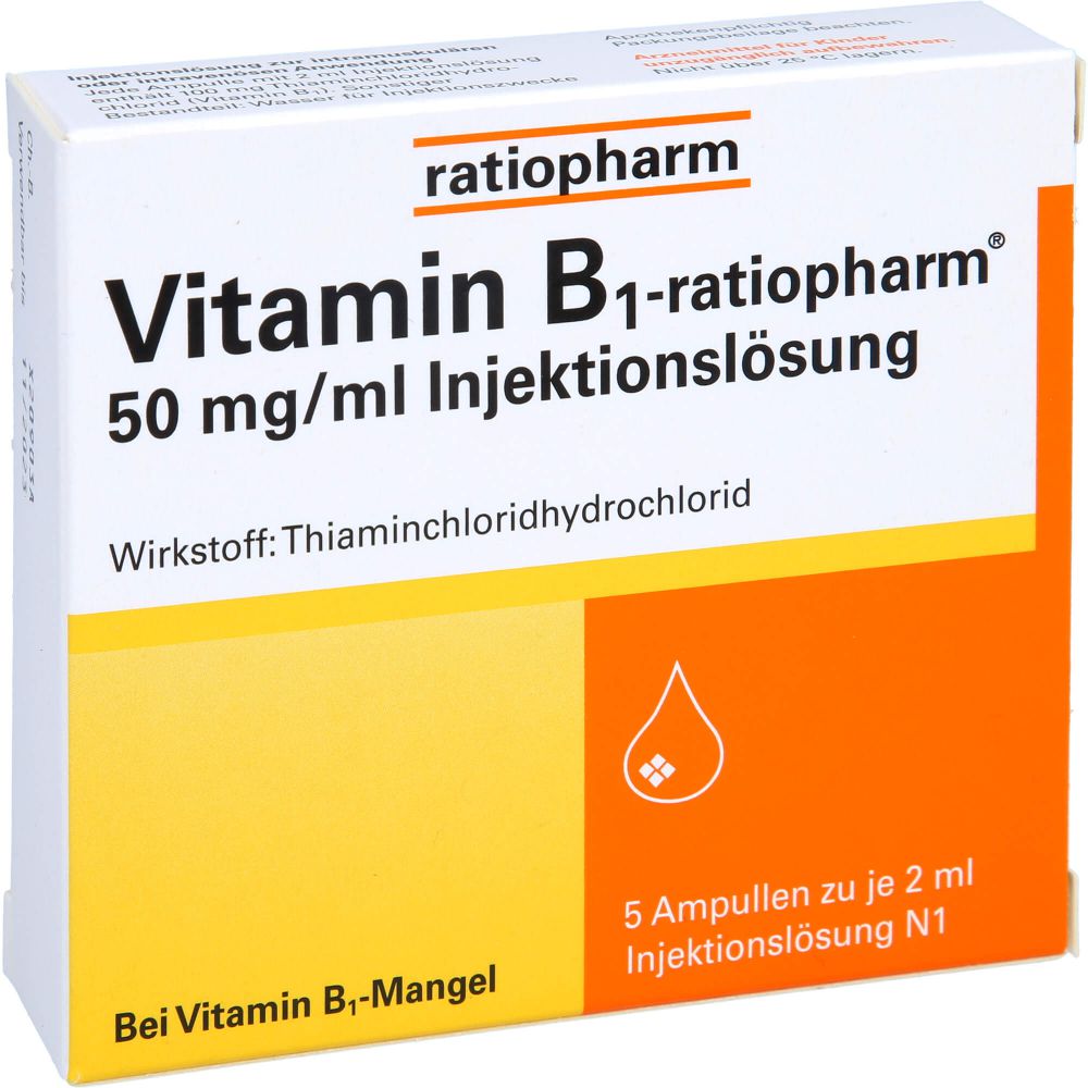 Vitamin B1-Ratiopharm 50 mg/ml Inj.Lsg.Ampullen 10 ml