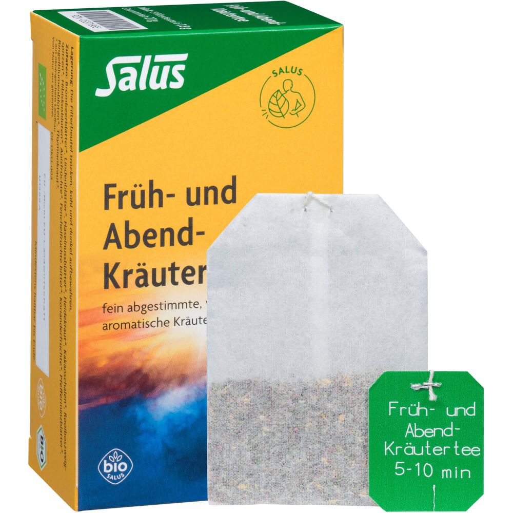 FRÜH- UND ABEND-Kräutertee Bio Salus Filterbeutel