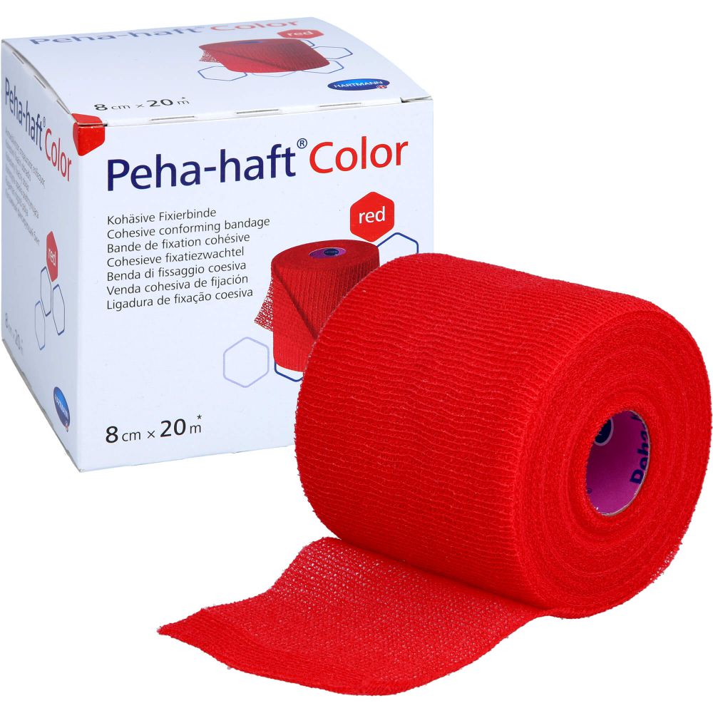 PEHA-HAFT Color Fixierbinde 8 cmx20 m rot