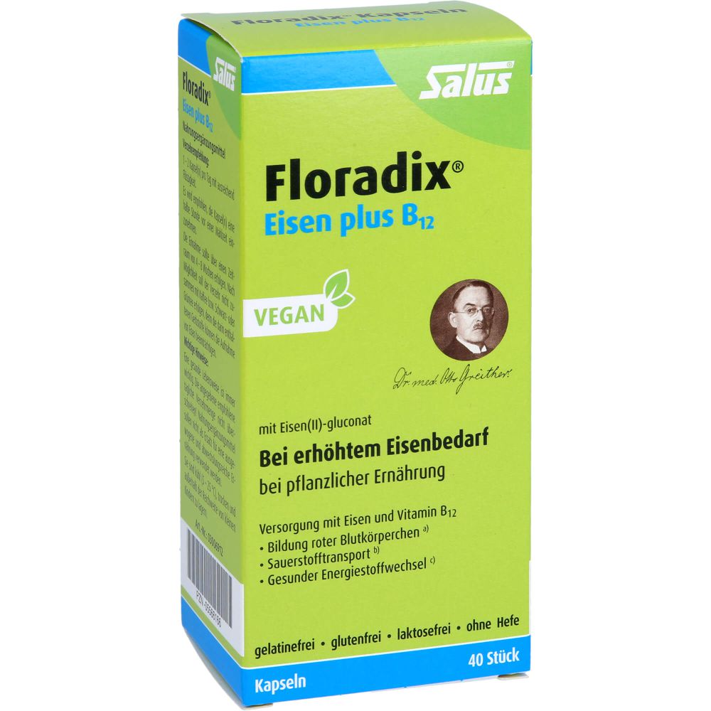 FLORADIX Eisen plus B12 vegan Kapseln